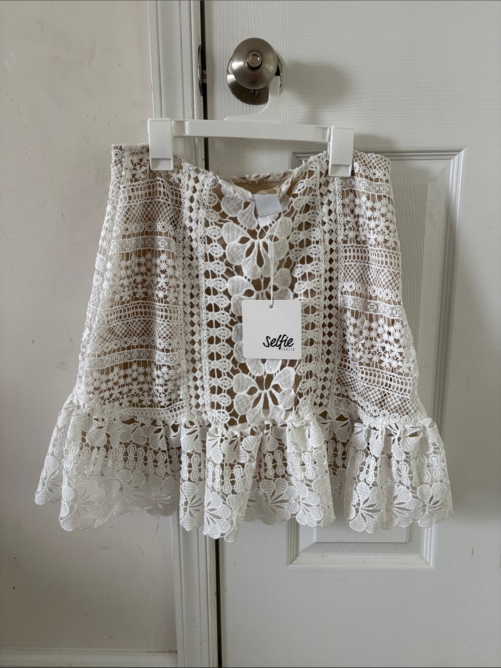 Selfie Leslie Lace Crochet Skirt